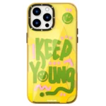 قاب آيفون 14 پرو مکس برند YOUNGKIT طرح SUMMER رنگ زرد