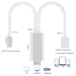 کابل USB به HDMI UNIVERSAL 1.8 متري برند ONTEN - تصویر 2