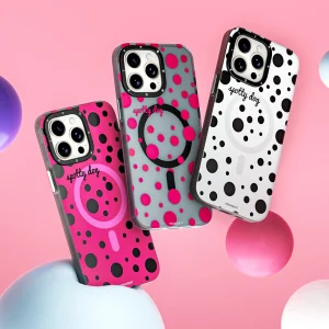 قاب آيفون 13 پرو مکس برند YOUNGKIT مدل Colorful Polka Dots