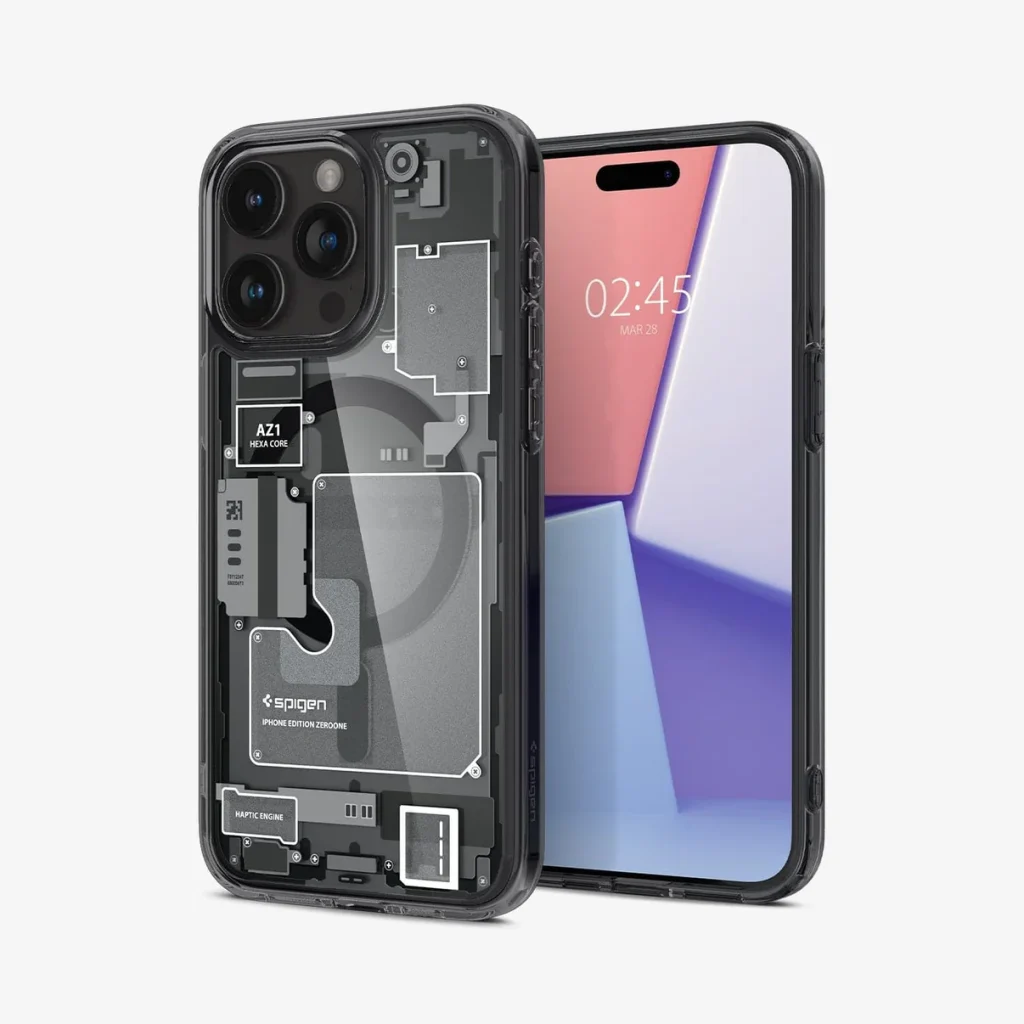 قاب آيفون 15 پرو مکس برند SPIGEN طرح ZERO ONE