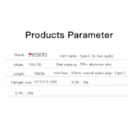 کابل برند YESIDO مدل YAU36 AUX به TYPE-C - تصویر 3