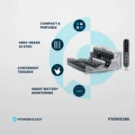جعبه ابزار برند POWEROLOGY مدل P180N1ESBK - تصویر 4