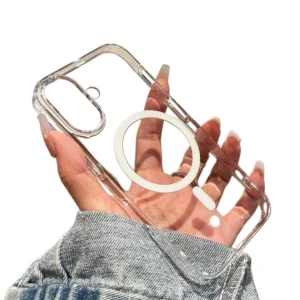 قاب ايفون 16نرمال مدل CRYSTAL MAG