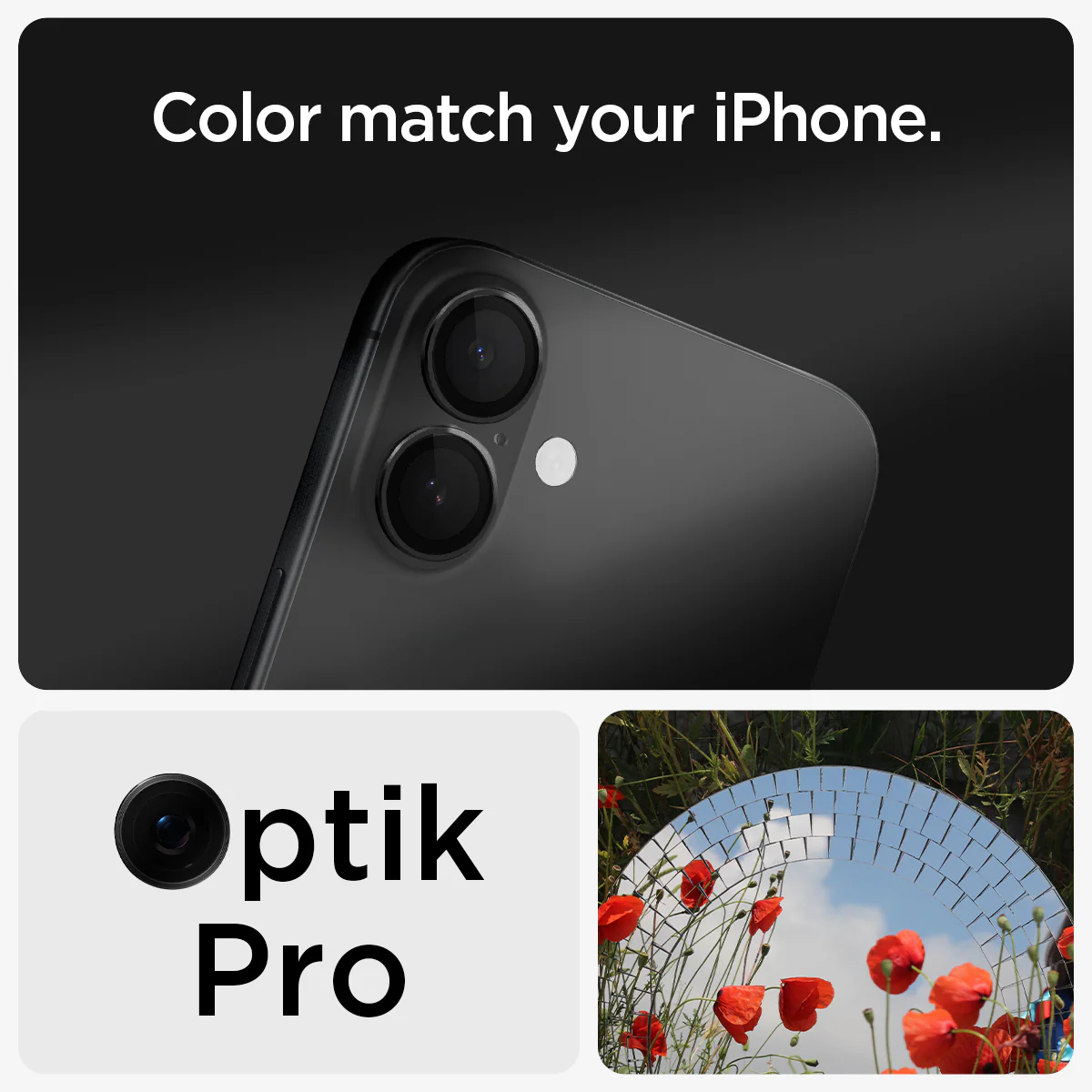 محافظ لنز برند SPIGEN ايفون 16نرمال مدل OPTIK PRO