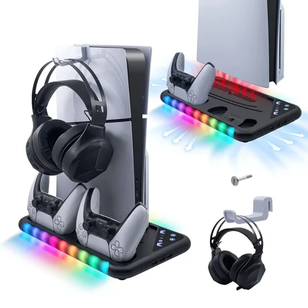 استند فن چراغ دار PS5 اسليم