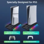 استند فن چراغ دار PS5 اسليم