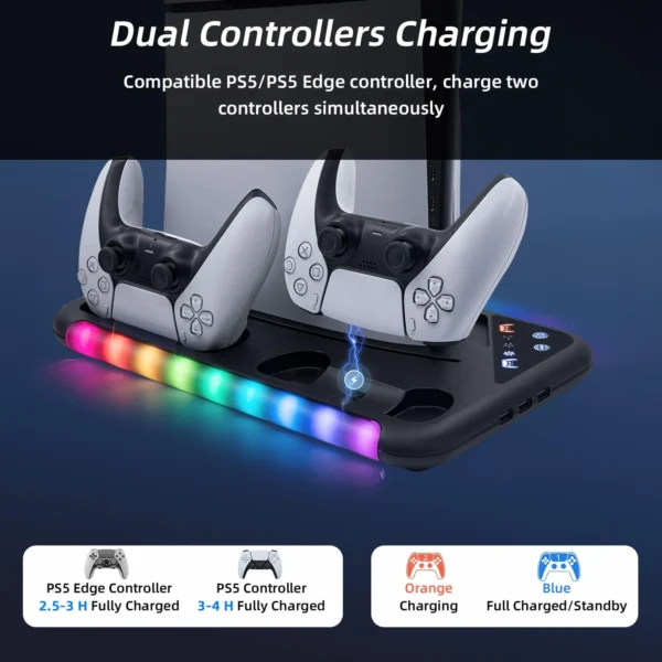 استند فن چراغ دار PS5 اسليم