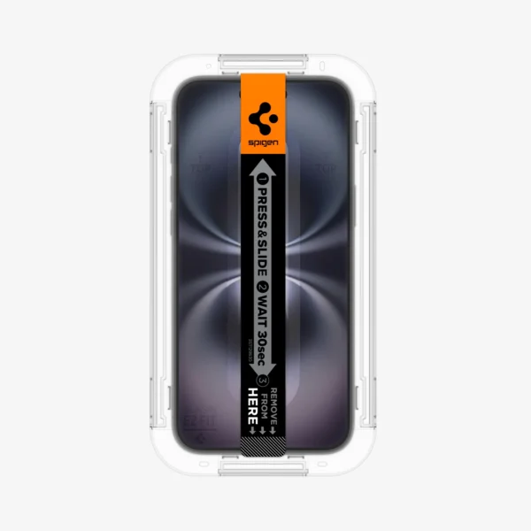 گلس آیفون 16 برند SPIGEN مدل TR EZFIT | شفاف 