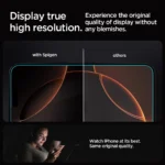 گلس آیفون 16 پرو مکس برند SPIGEN مدل TR EZFIT | شفاف بدون حاشیه