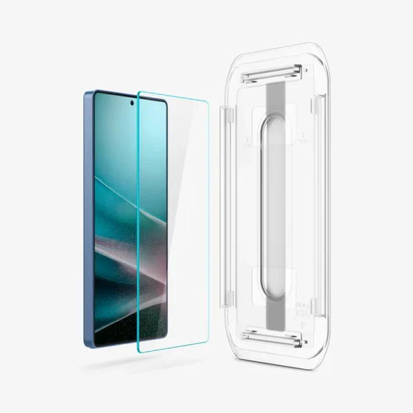 گلس S25 ULTRA از برند SPIGEN مدل TR EZFIT شفاف بدون حاشيه