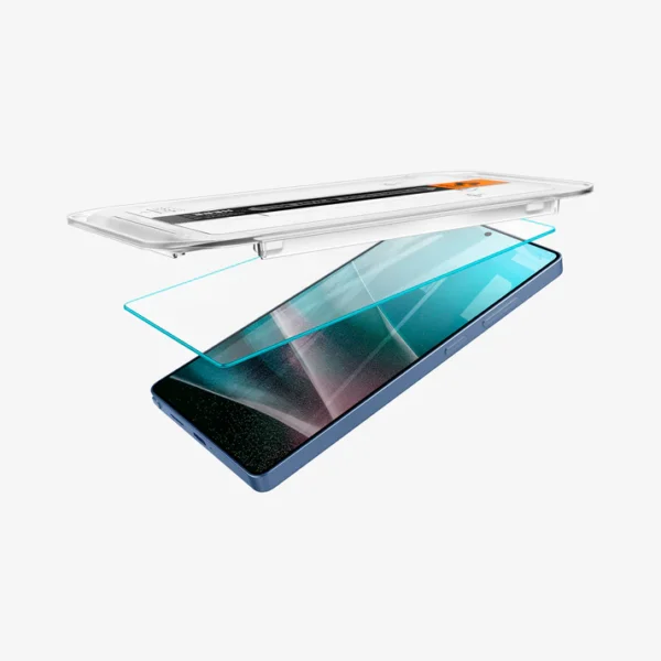 گلس S25 ULTRA از برند SPIGEN مدل TR EZFIT شفاف بدون حاشيه