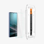 گلس S25 ULTRA از برند SPIGEN مدل TR EZFIT شفاف بدون حاشيه