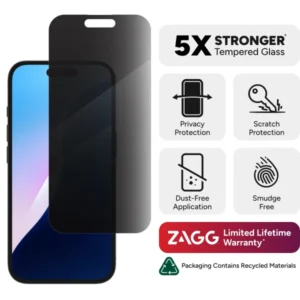 گلس آيفون 16/17 پرومکس پرايوسي برند ZAGG