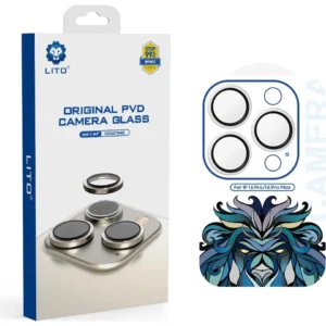 گلس لنز آيفون 16 پرومکس برند LITO مدل S+ METAL FRAME