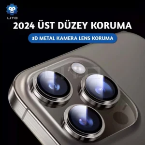 گلس لنز آيفون 16 پرومکس برند LITO مدل S+ METAL FRAME