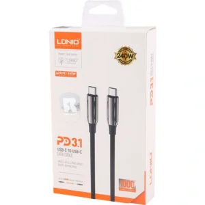 کابل دو سر تايپ سي 240 وات برند LDNIO مدل LC921C