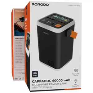 پاوربانک برند PORODO مدل CAPPADOC باتري 60000mAH