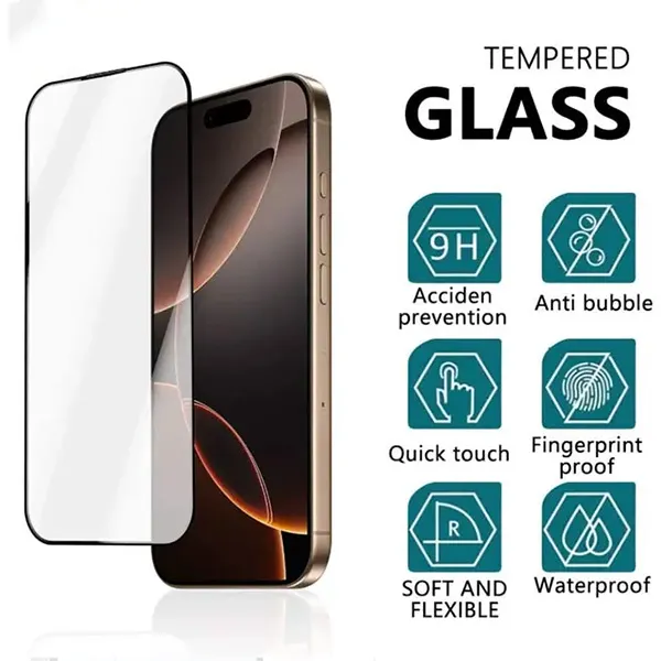 kuzoom iphone 17 pro 17 pro max 3d large curved edge glass film 2