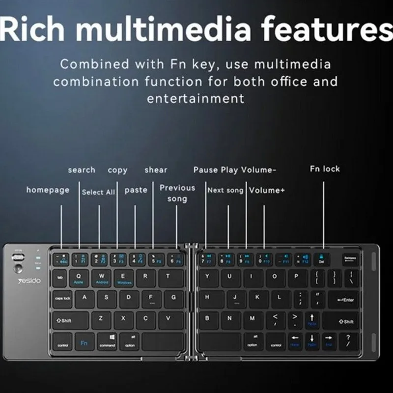 yesido foldable keyboard kb27 1