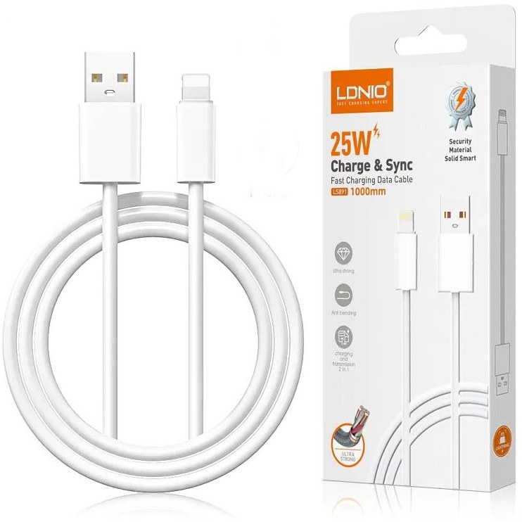 کابل شارژر USB به LIGHTNING برند LDNIO مدل LS891